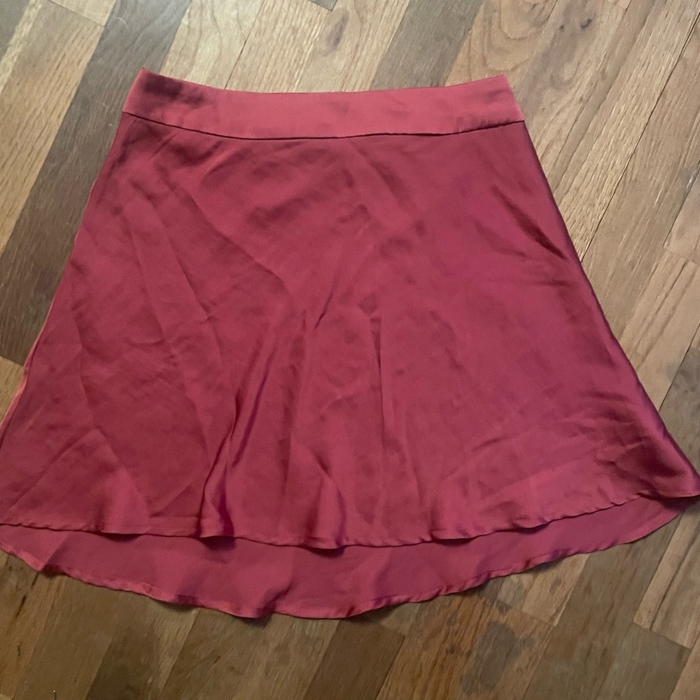 Free People Maroon Short Flare Skirt size 2
